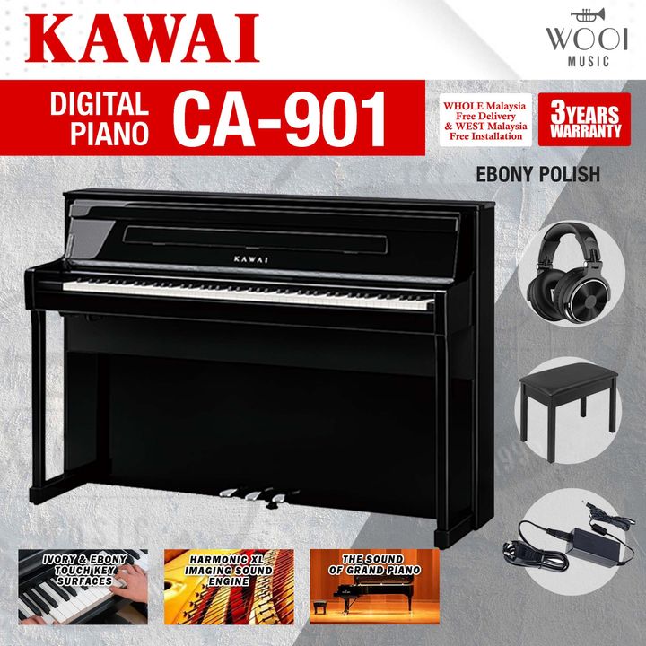 KAWAI - CA901 - EBONY POLISH