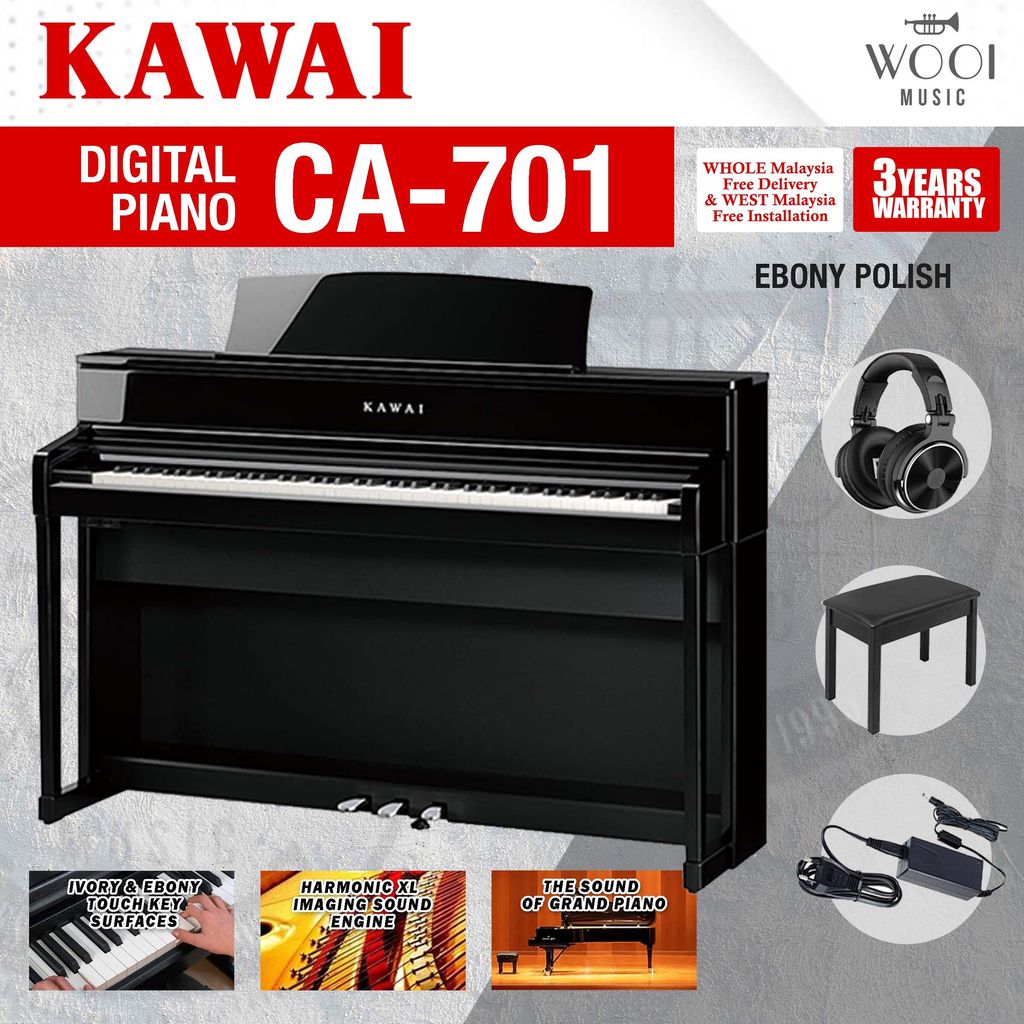 KAWAI - CA701 - EBONY POLISH