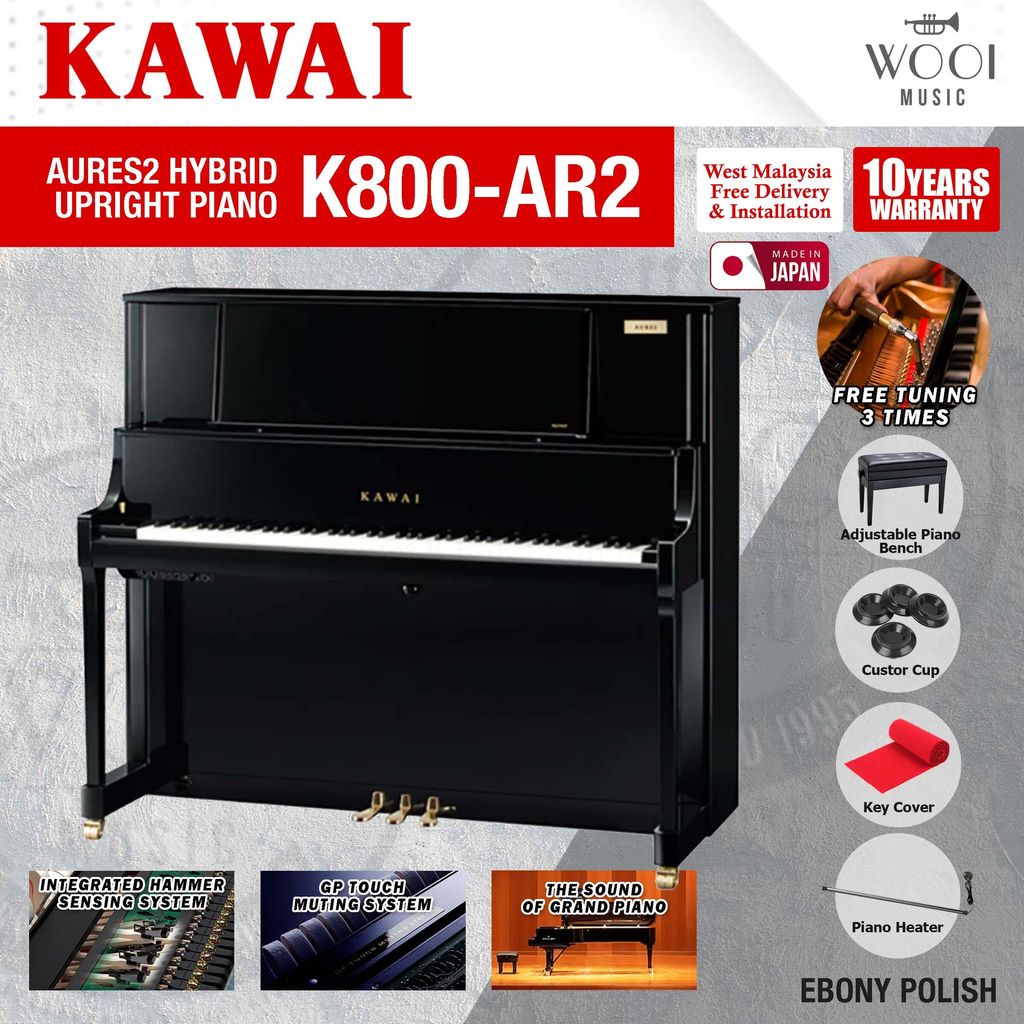 KAWAI - K800-AR2 - EBONY POLISH - JAPAN