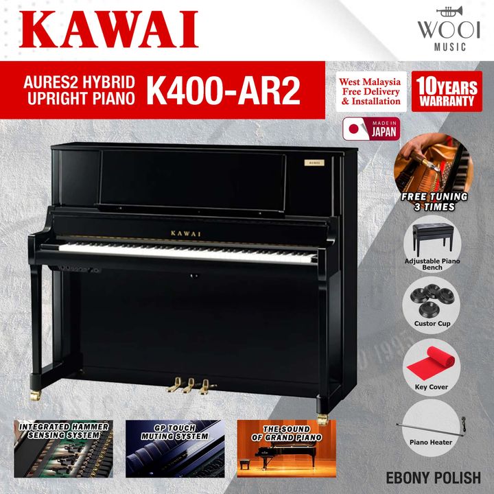 KAWAI - K400-AR2 - EBONY POLISH - JAPAN