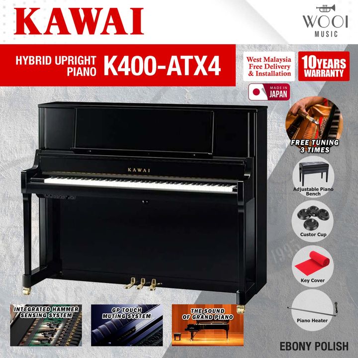 KAWAI - K400-ATX4-EBONY POLISH-JAPAN