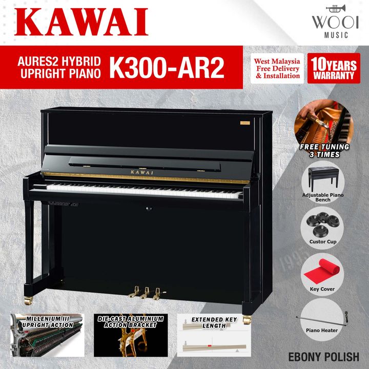 KAWAI - K300-AR2-EBONY POLISH