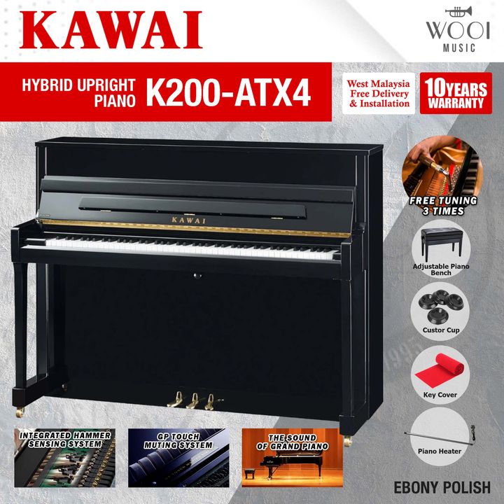 KAWAI - K200-ATX4 - EBONY POLISH