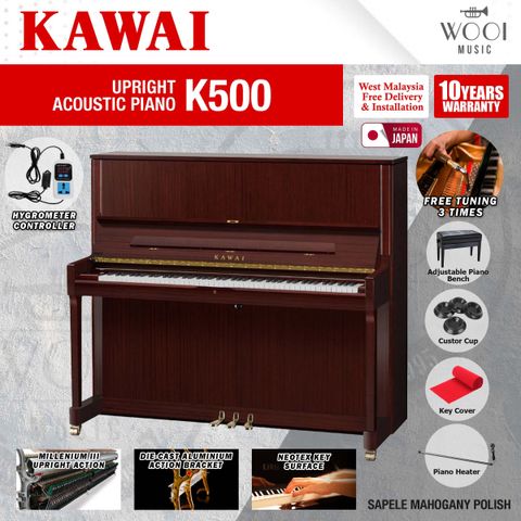 KAWAI - K500 - SAPELE MAHOGANY POLISH - JAPAN