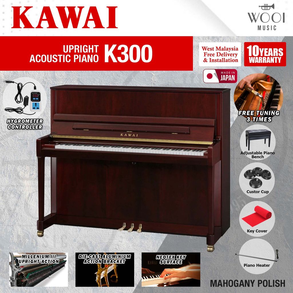 KAWAI - K300 - MAHOGANY POLISH - JAPAN