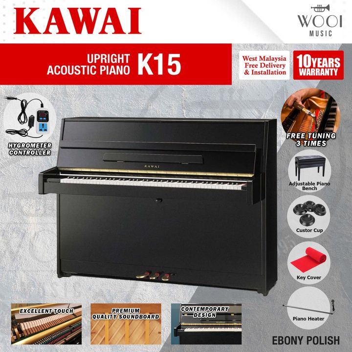 KAWAI - K15 - EBONY POLISH