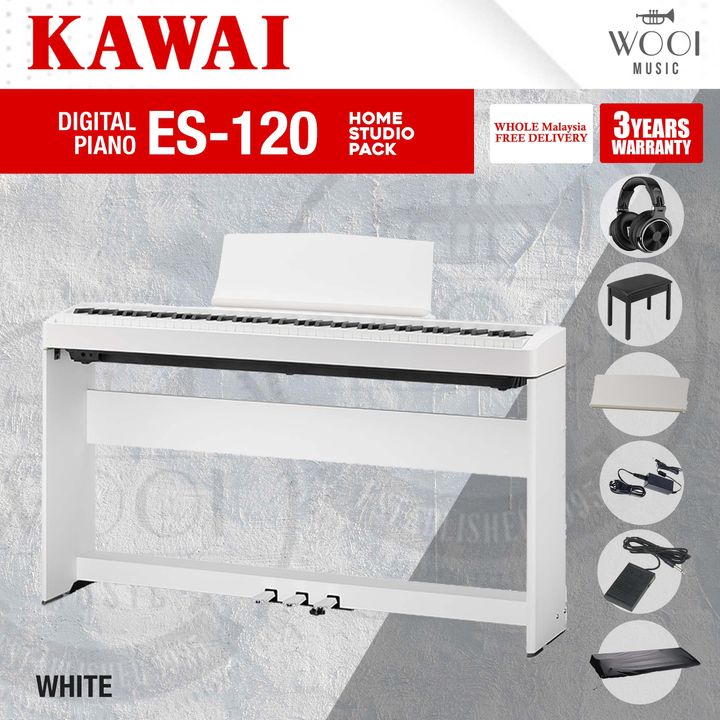 KAWAI ES120 - WHITE - HOME STUDIO PACK