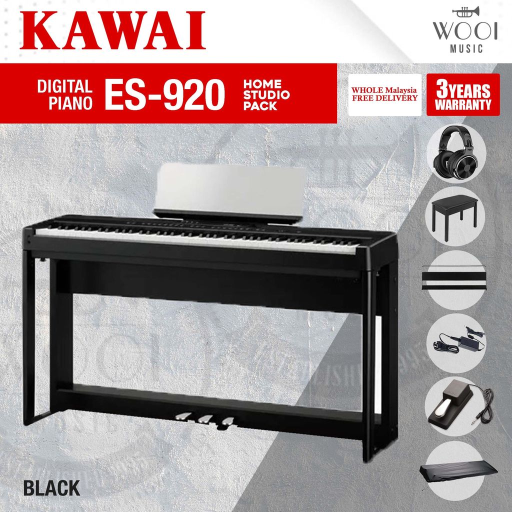 KAWAI ES920 - HOME STUDIO PACK - BLACK