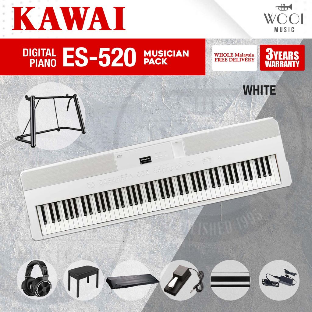 KAWAI ES520 - MUSICIAN PACK - WHITE