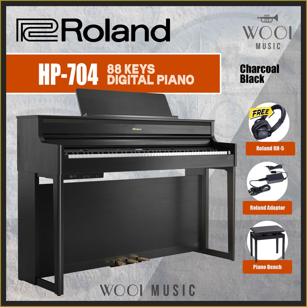 ROLAND-HP-704-CHARCOAL BLACK