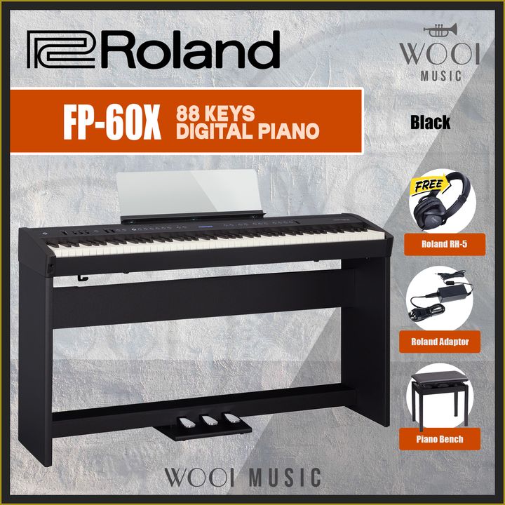 ROLAND-FP60X W STAND - BLACK