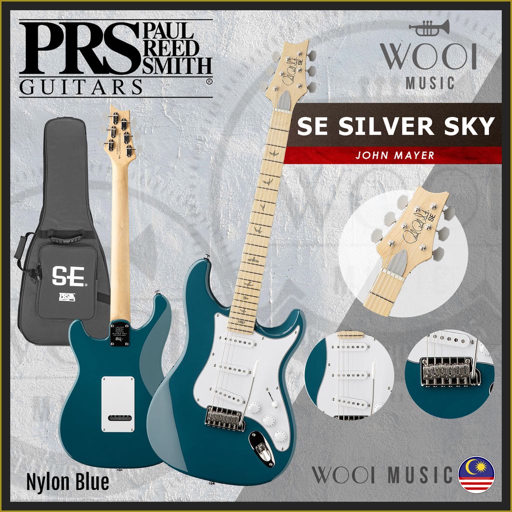 PRS - SE SILVER SKY - NYLON BLUE
