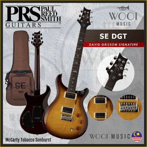 PRS SE DGT David Grissom Signature - Mccarty Tobacco Sunburst