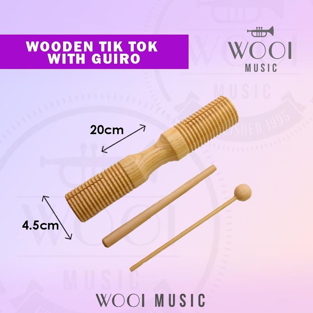 WOODEN TIK TOK WITH GUIRO