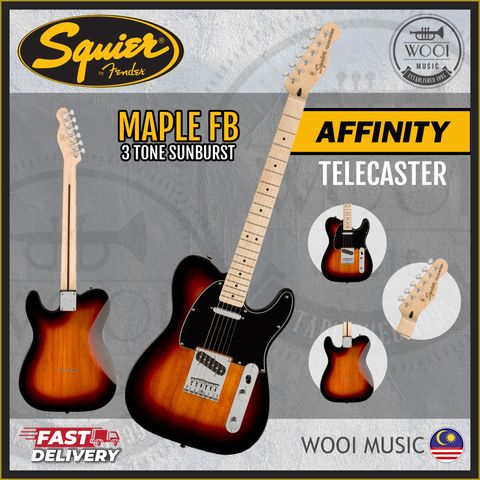 AFFINITY - TELE - MAPLE - 3 TONE SUNBURST