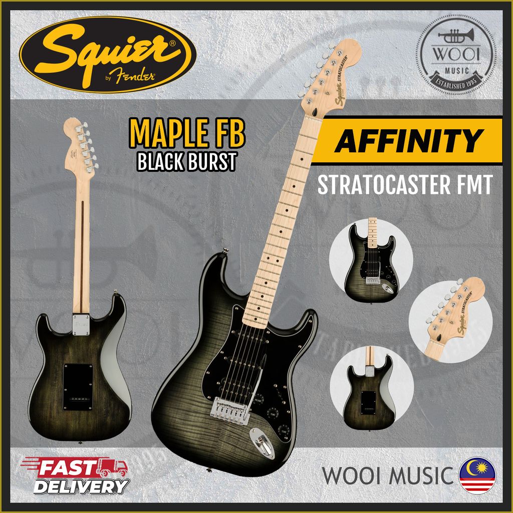 AFFINITY - STRAT FMT - MAPLE - BLACK BURST