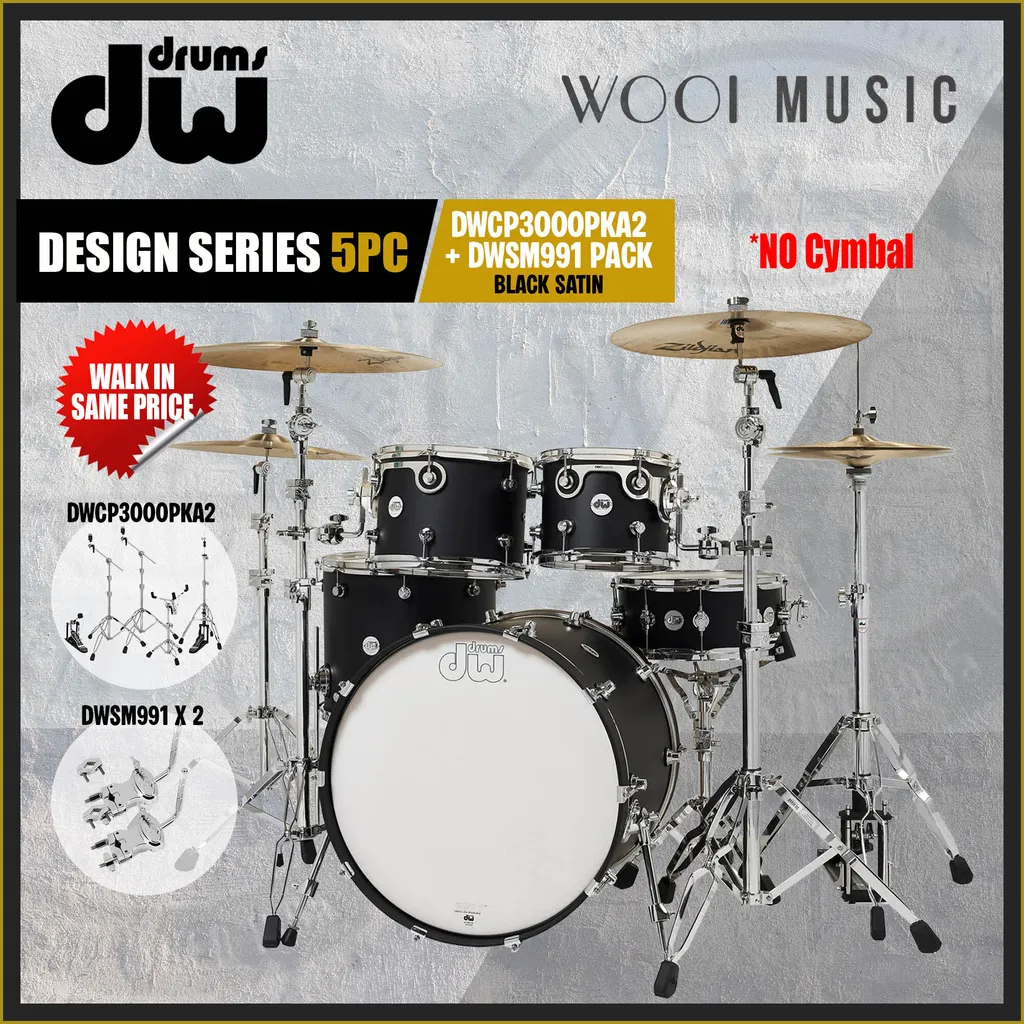 5PC + DWCP3000PKA2 + DWSM991 - Black Satin