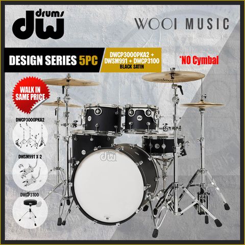 5PC + DWCP3000PKA2 + DWSM991 + DWCP3100 - Black Satin