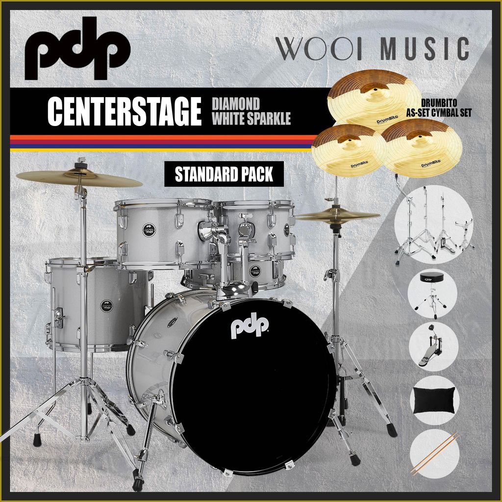 PDP CENTER STAGE DRUM - DIAMOND SPARKLE - STD PACK