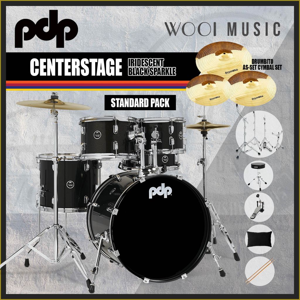 PDP CENTER STAGE DRUM - IRI BLACK - STD PACK