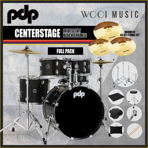 PDP CENTER STAGE DRUM - IRI BLACK - FULL PACK