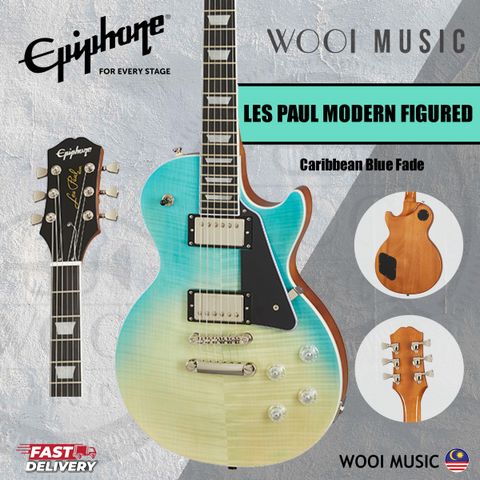 LES PAUL MODERN FIGURED CARIBBEAN BLUE COVER