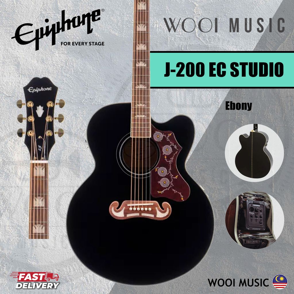 epiphone-j-200ec studio - Ebony - CP
