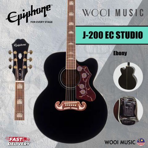 epiphone-j-200ec studio - Ebony - CP