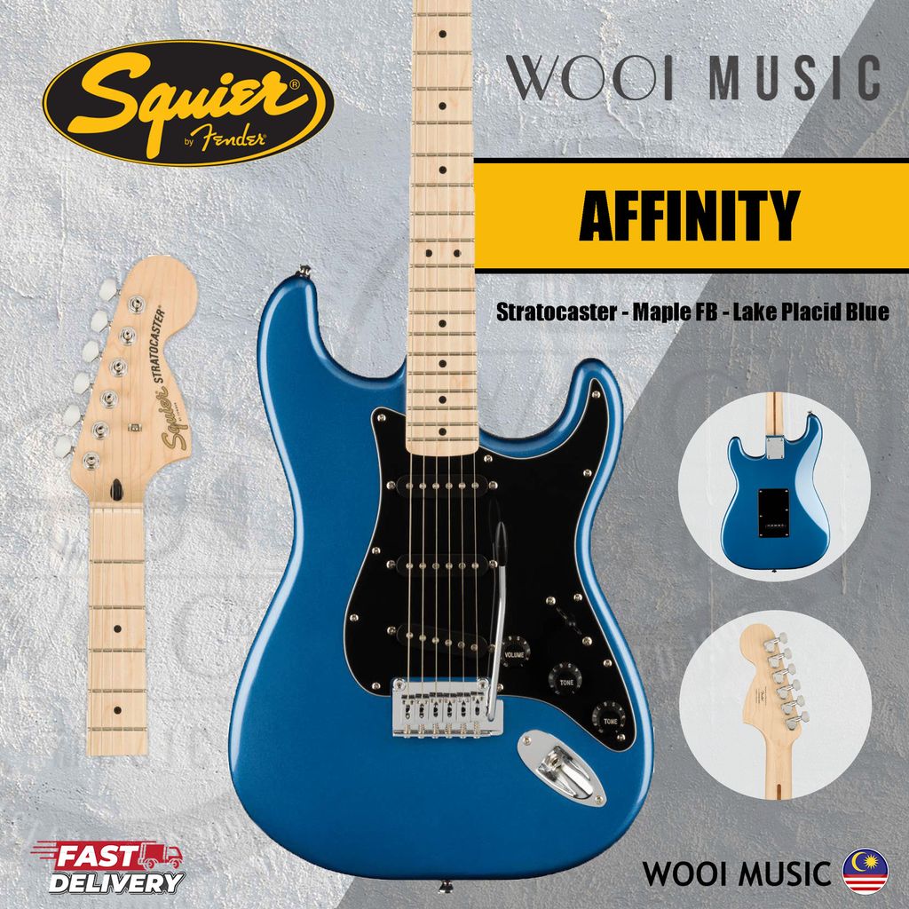 Squier Affinity Strat Maple - Lake Placid Blue