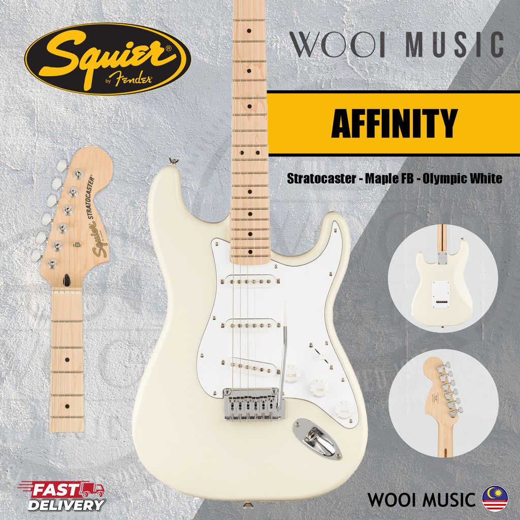 Squier Affinity Strat SSS Maple - Olympic White - cp