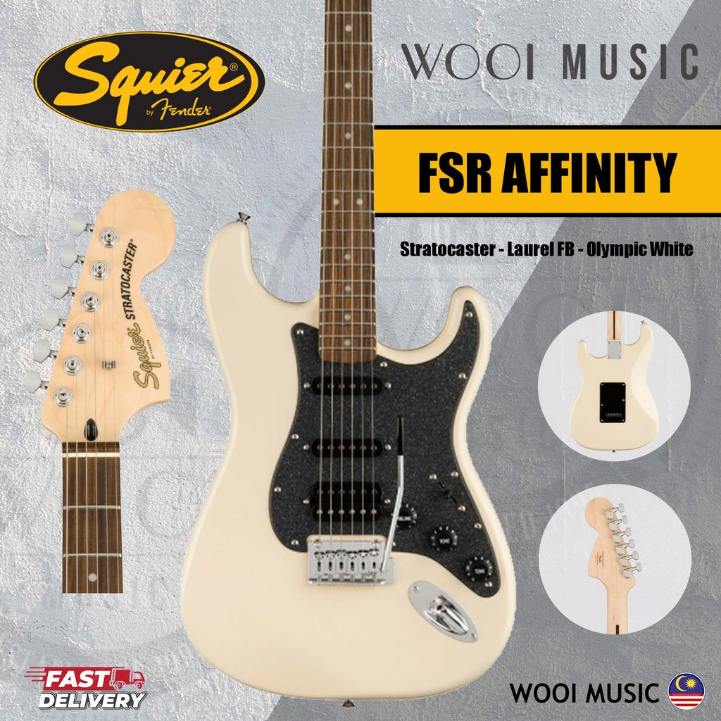 Squier FSR Affinity Strat HSS - Olympic White CP 