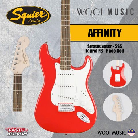 Squier Affinity Stratocaster - Laurel fb - race red - cp