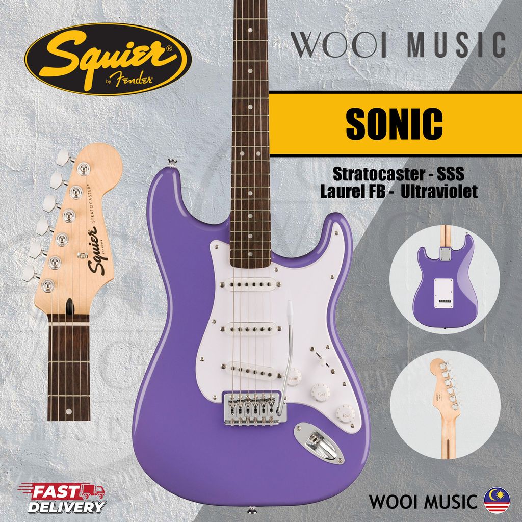 Squier Sonic Stratocaster Electric Guitar - Laurel FB - Ultraviolet-CP