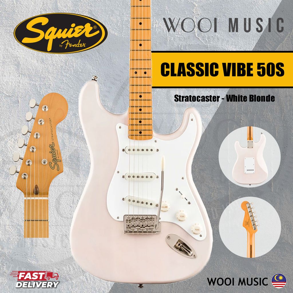 Squier Classic Vibe 50s Strat - Maple - White Blonde - CP 