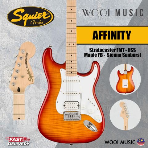 Squier Affinity Strat -HSS-FMT-MAPLE-SIENNA SB-CP