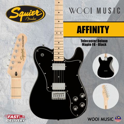 Squier Affinity Tele Deluxe - Maple FB - Black  CP
