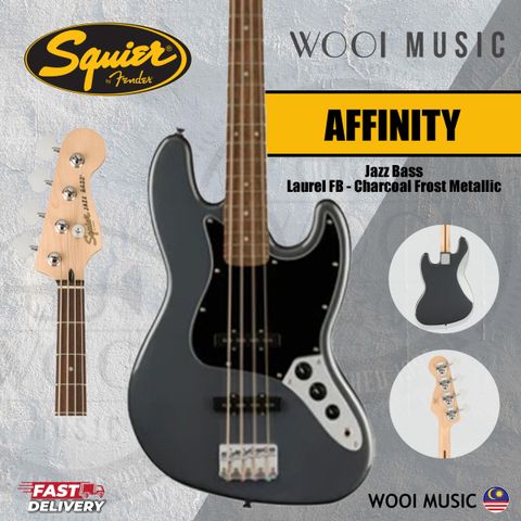 Squier Affinity Jazz Bass - Laurel FB - Charcoal Metallic Frost