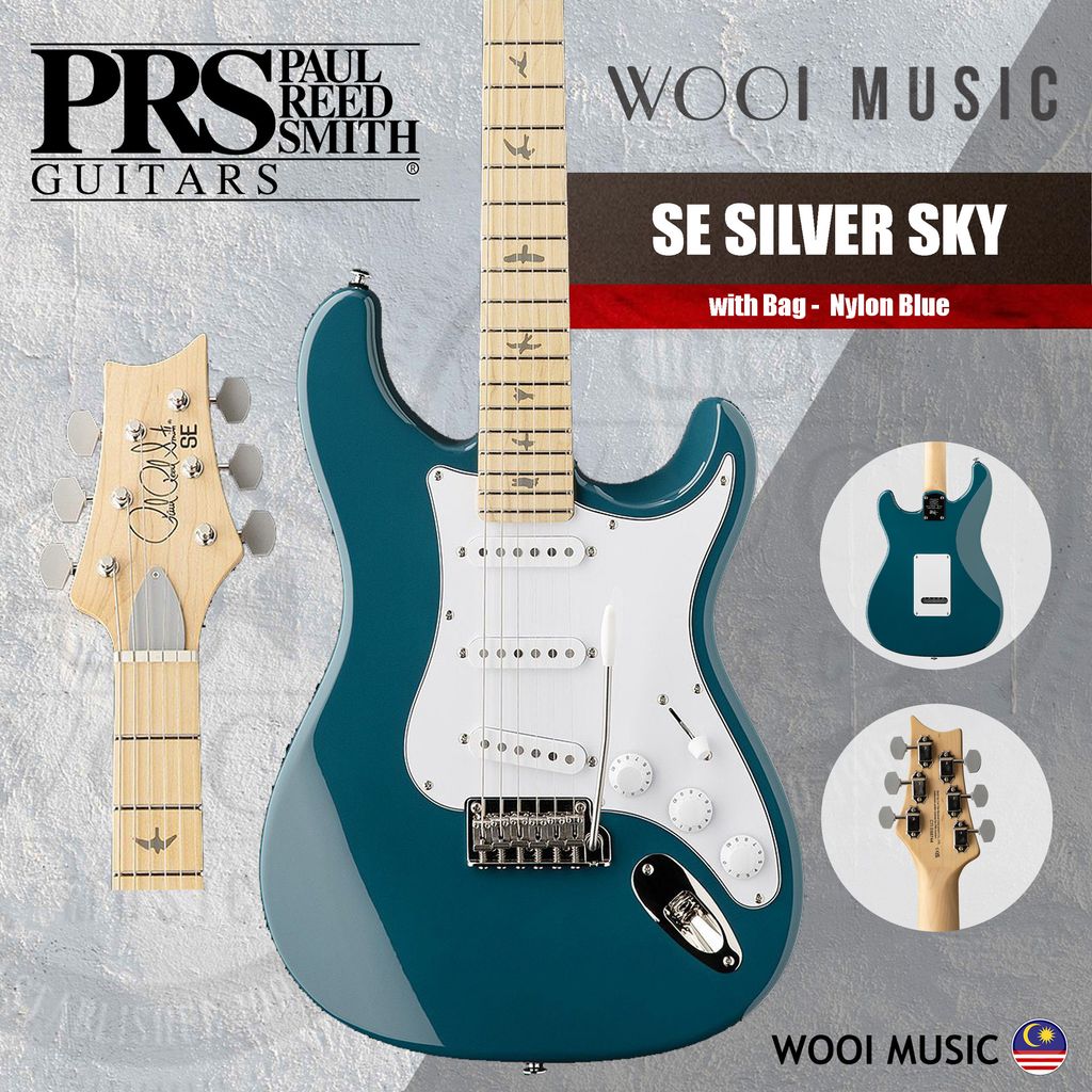 PRS - SE SILVER SKY - NYLON BLUE