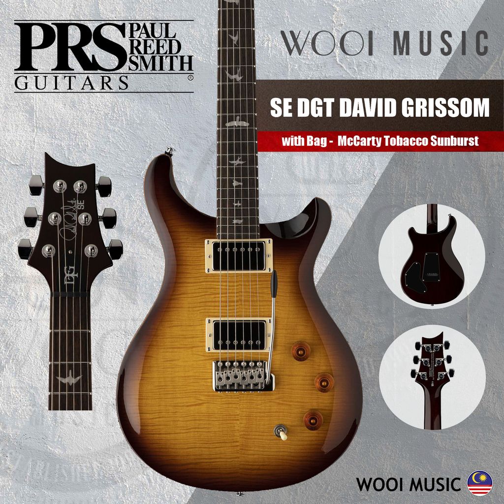 PRS SE DGT David Grissom Signature - Mccarty Tobacco Sunburst