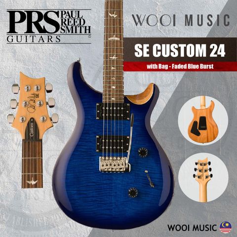 PRS - SE CUSTOM 24 - FADED BLUE BURST
