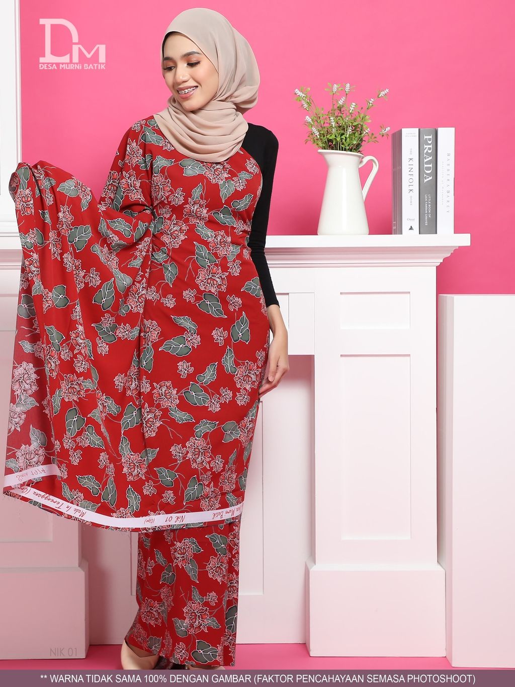 NIK 01 BATIK ADRA C2PS - red