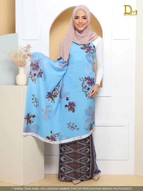 ELY 46 BATIK SERI B2# sky blue