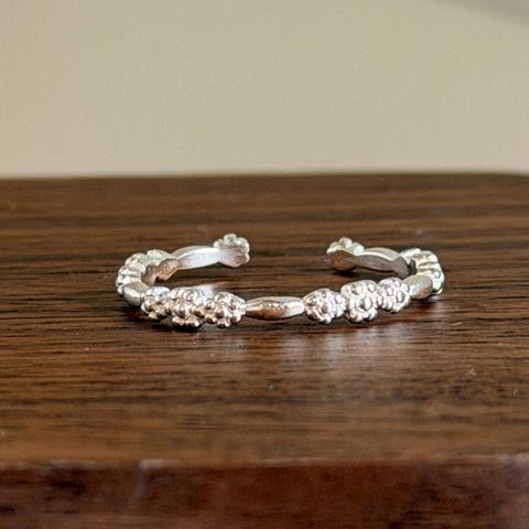 《必收款》A07 法式蕾絲純銀開口細戒（925 silver）