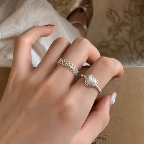 蕾絲鏤空愛心戒指