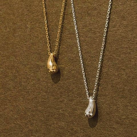 S909 黎明露珠 實心純銀項鍊