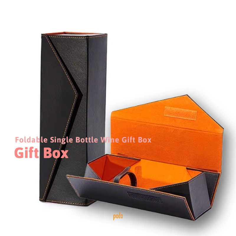 Foldable Single Bottle Wine Gift Box 1