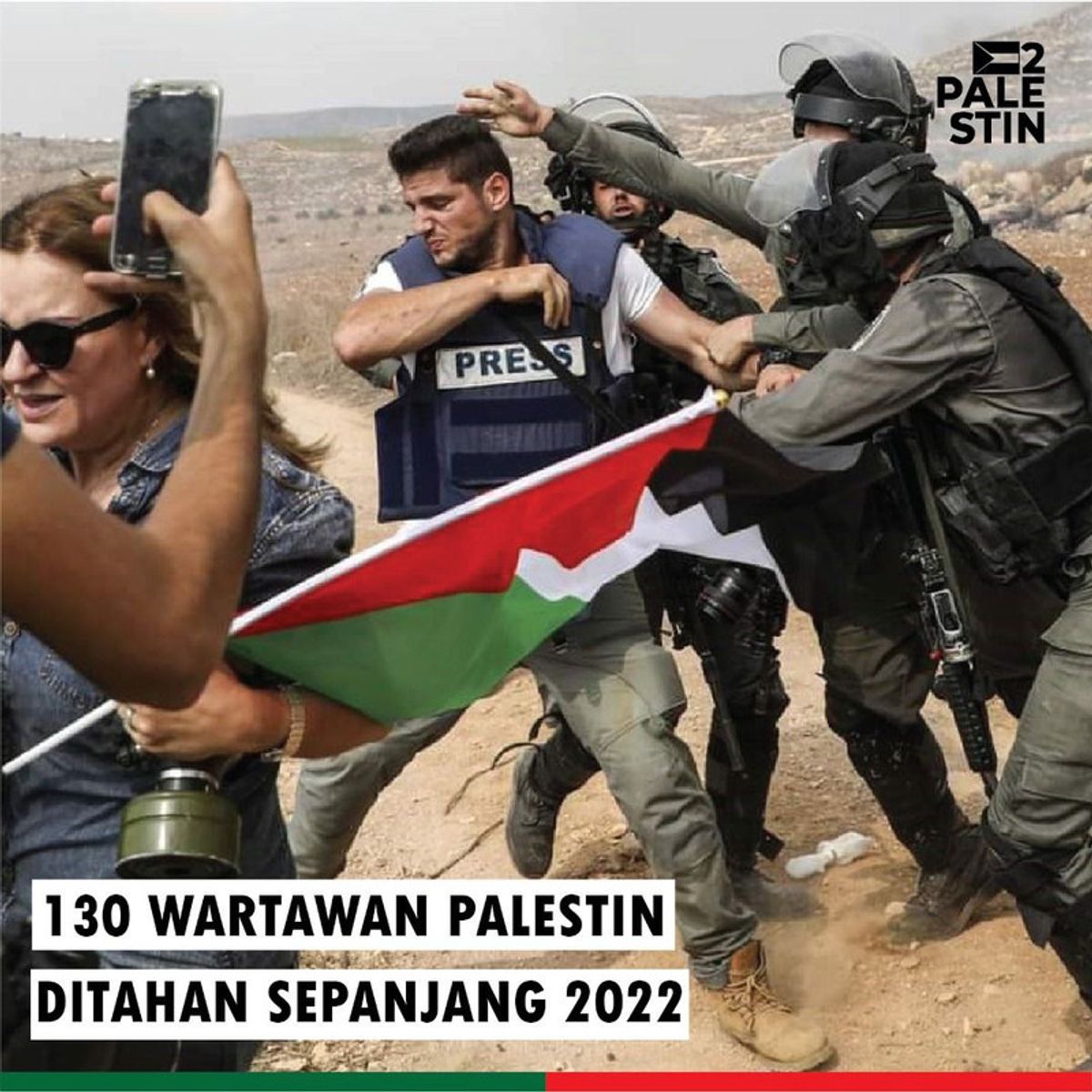 130 Wartawan Palestin Ditahan Sepanjang 2022