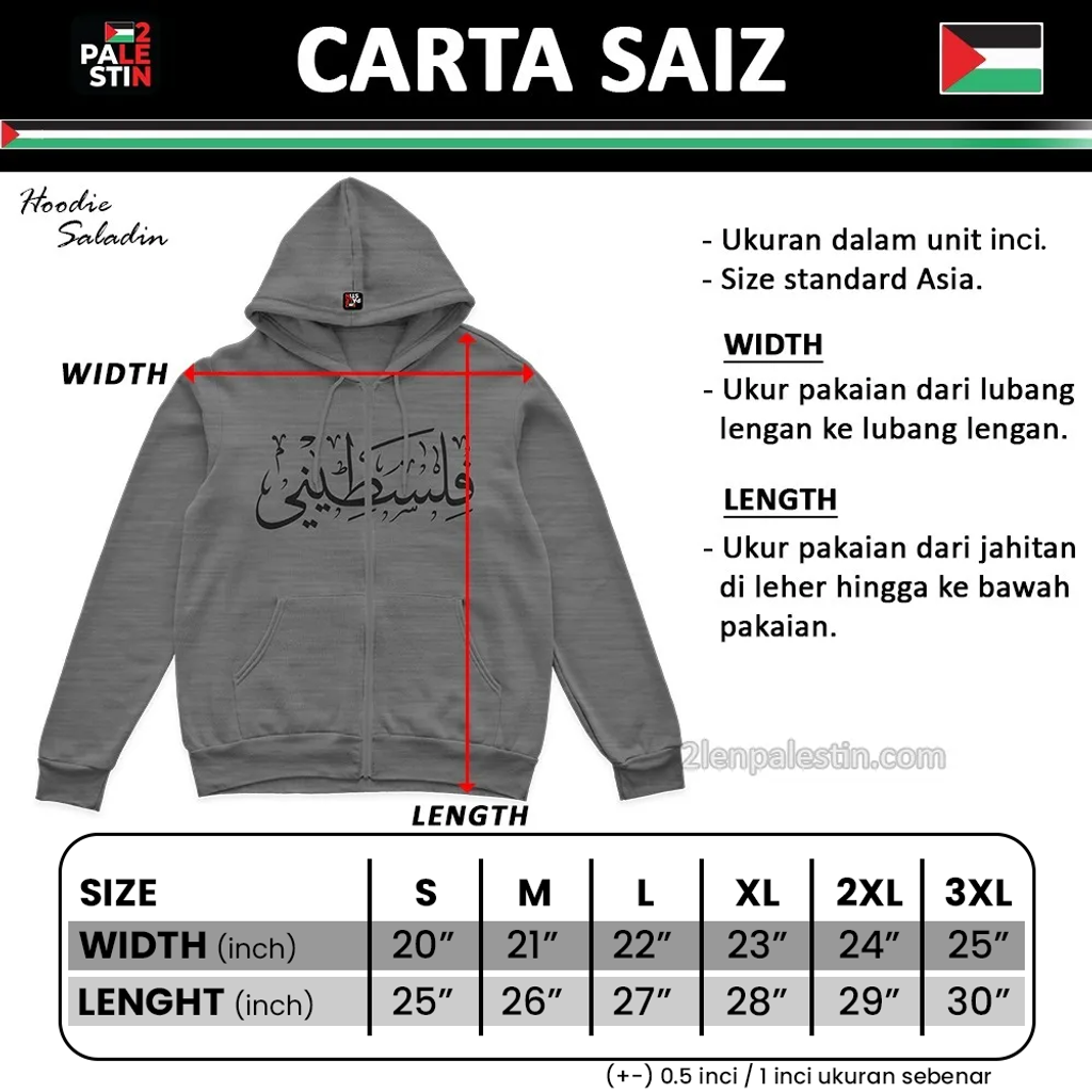 size hoodie