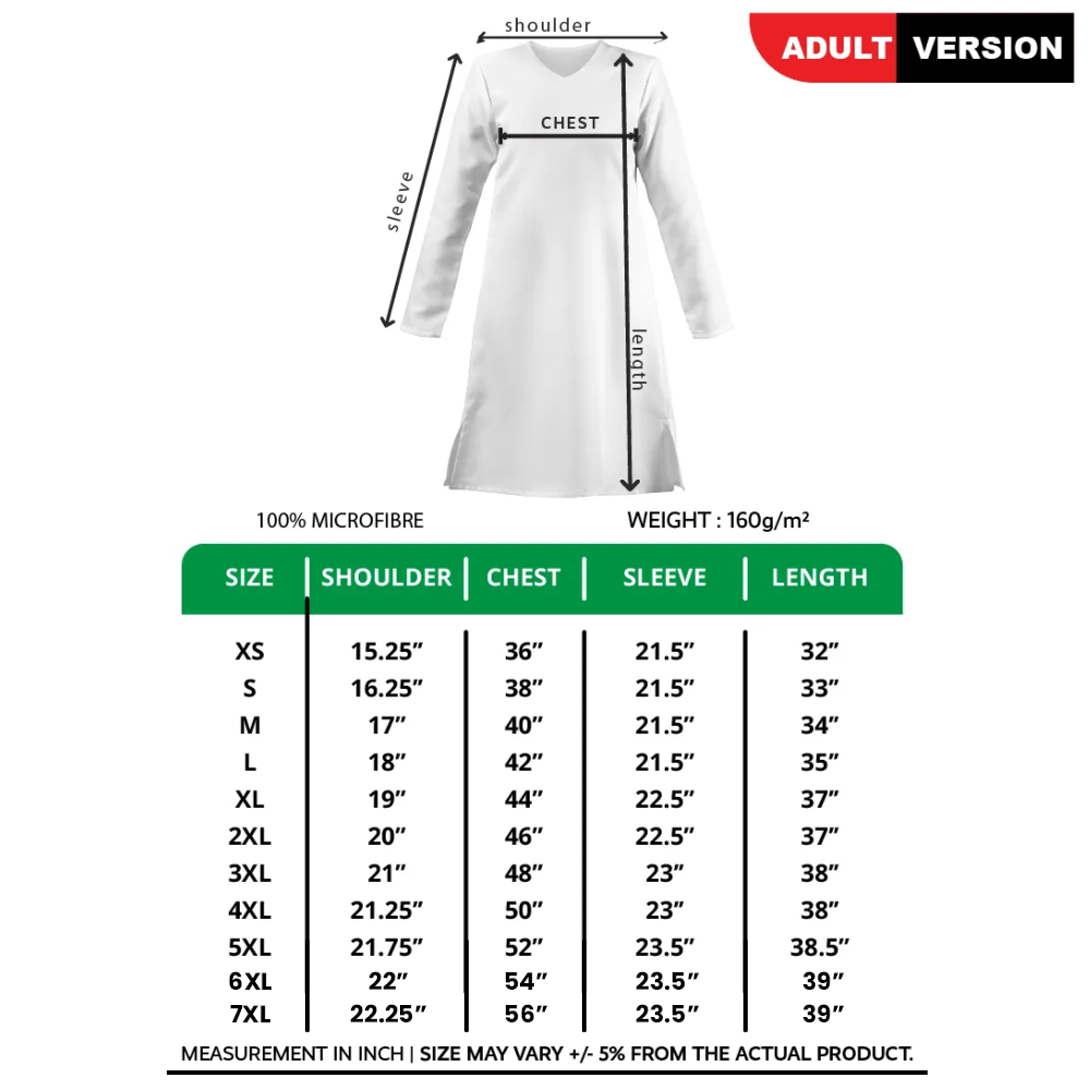 size chart muslimah 2len