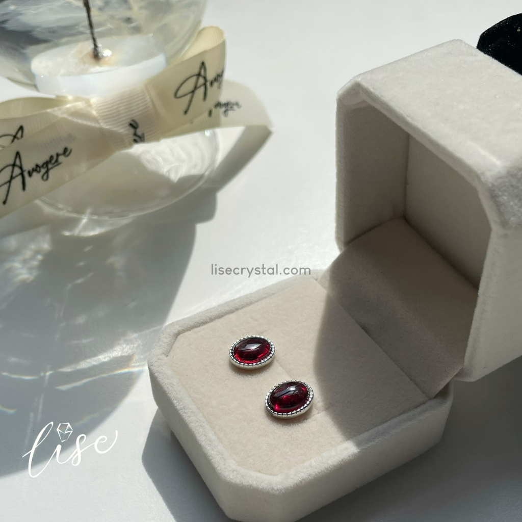 Garnet Ear Stud